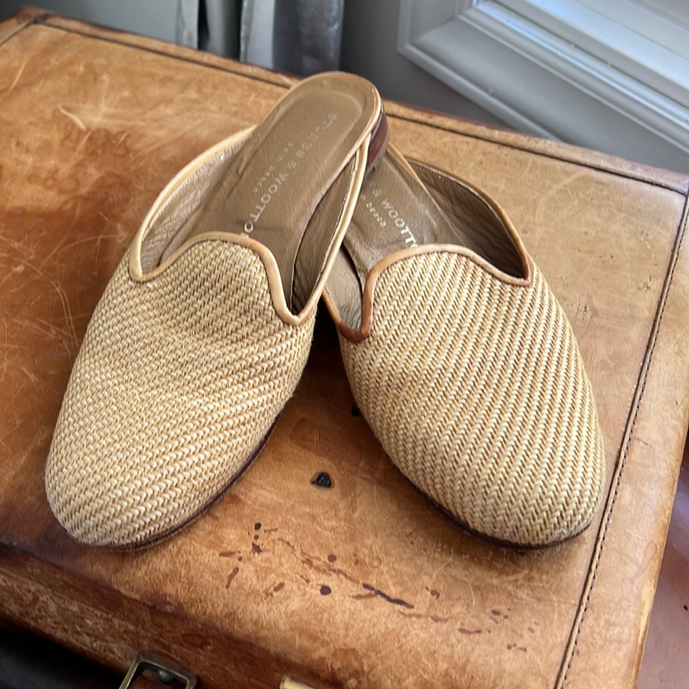 Stubbs & Wootton Tan Woven Loafers